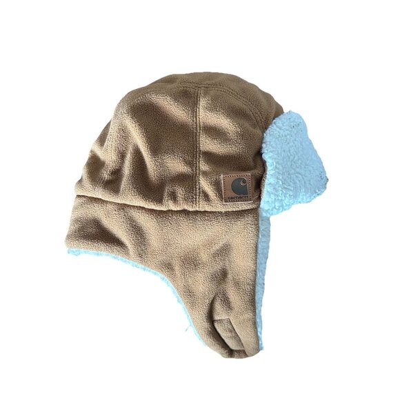 Carhartt Sherpa Lined Little Bubba Hat Ear Flaps Size Infant Toddler Winter Gorp - Picture 1 of 9
